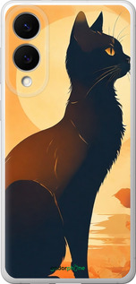 Силіконовий чехол Чорна кішка v2 для Samsung Galaxy S25 Edge - 5830u-3923 изображение 