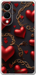 Силіконовий чехол Сердечки для Samsung Galaxy S25 Edge - 5831u-3923 изображение 