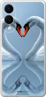 Силиконовый чехол Лебеди для Samsung Galaxy S25 Edge - 6007u-3923 изображение 