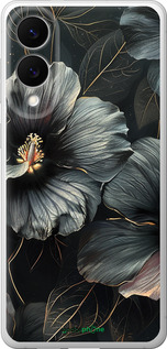 Силіконовий чехол Чорні квіти для Samsung Galaxy S25 Edge - 6031u-3923 изображение 