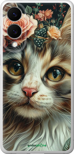 Силиконовый чехол Cats and flowers для Samsung Galaxy S25 Edge - 6069u-3923 изображение 
