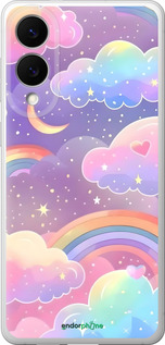 Силиконовый чехол Облака и радуга для Samsung Galaxy S25 Edge - 6312u-3923 изображение 
