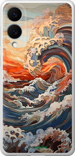 Силиконовый чехол Арт волны для Samsung Galaxy S25 Edge - 6324u-3923 изображение 