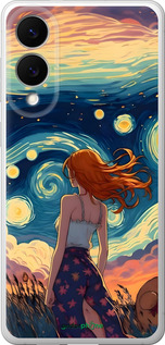 Силиконовый чехол Девушка Арт для Samsung Galaxy S25 Edge - 6325u-3923 изображение 