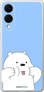Силиконовый чехол Милый мишка для Samsung Galaxy S25 Edge - 6357u-3923 изображение 