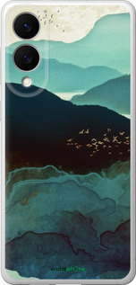 Силиконовый чехол С изображением гор Индиго для Samsung Galaxy S25 Edge - 6484u-3923 изображение 