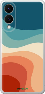 Силіконовий чехол У стилі ретро з хвилями для Samsung Galaxy S25 Edge - 6531u-3923 изображение 