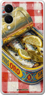 Силиконовый чехол Vintage Sardine Tin Phone для Samsung Galaxy S25 Edge - 6772u-3923 изображение 