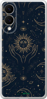 Силіконовий чохол 'Celestial Harmony: Sun & Moon Gold Mystic Pattern' для Samsung Galaxy S25 Edge зображення 3