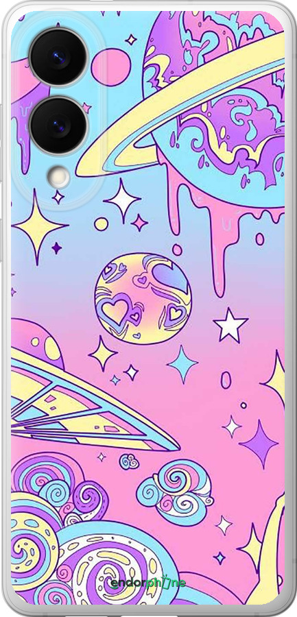 Силиконовый чехол Розовая галактика для Samsung Galaxy S25 Edge - 4146u-3923 изображение 