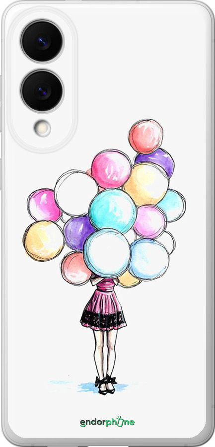 Силиконовый чехол Шарики для Samsung Galaxy S25 Edge - 4387u-3923 изображение 
