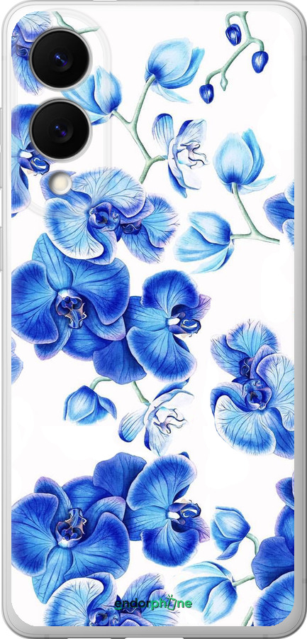 Силиконовый чехол Голубые орхидеи для Samsung Galaxy S25 Edge - 4406u-3923 изображение 