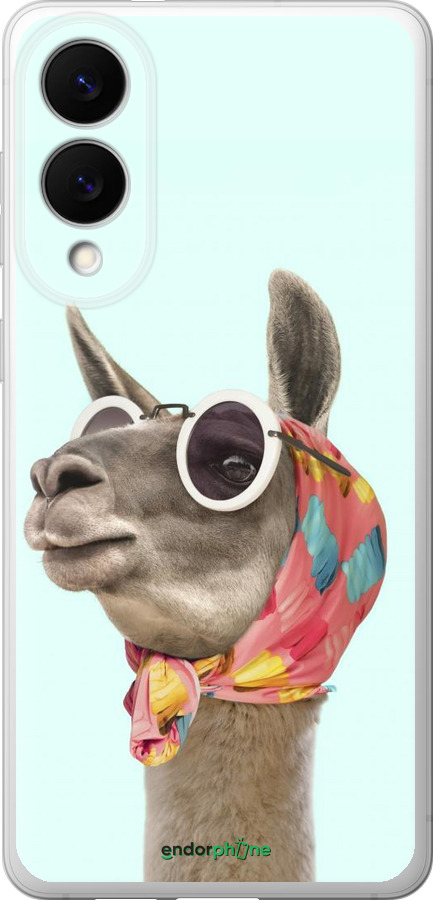 Силіконовий чехол Модна лама для Samsung Galaxy S25 Edge - 4479u-3923 изображение 