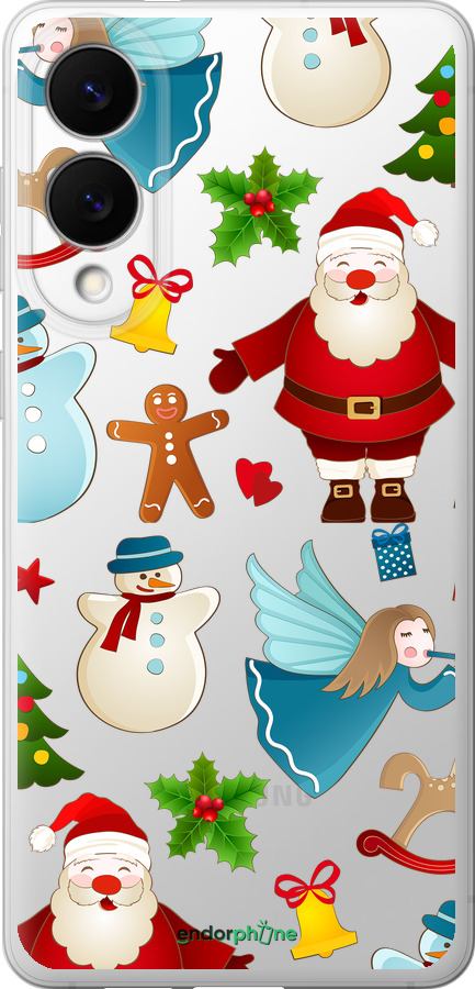 Силиконовый чехол Новогодний 1 для Samsung Galaxy S25 Edge - 4614u-3923 изображение 