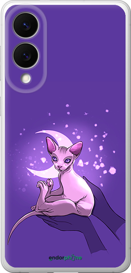 Силиконовый чехол Кот2 для Samsung Galaxy S25 Edge - 4676u-3923 изображение 