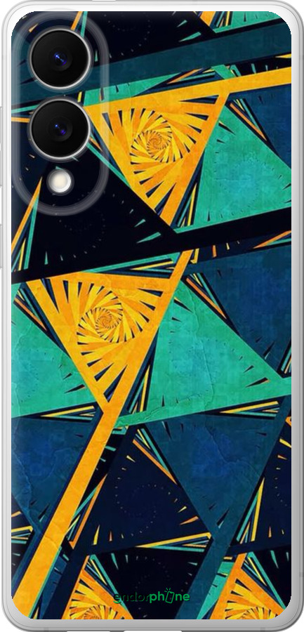 Силиконовый чехол Арт, абстракция, желтый, синий для Samsung Galaxy S25 Edge - 5382u-3923 изображение 