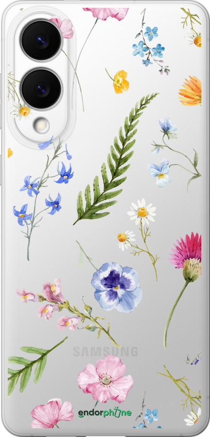 Силіконовий чехол Квітковий фон v2 для Samsung Galaxy S25 Edge - 5472u-3923 изображение 