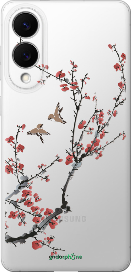 Силиконовый чехол Сакура v2 для Samsung Galaxy S25 Edge - 5538u-3923 изображение 