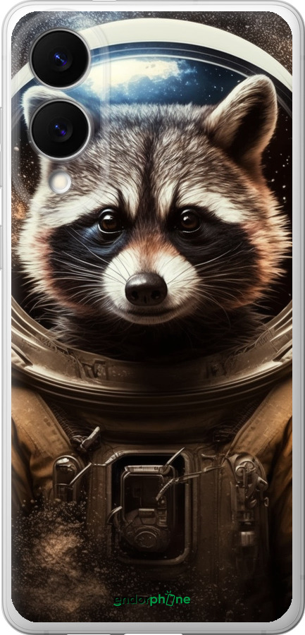 Силиконовый чехол Raccoon austronaut для Samsung Galaxy S25 Edge - 5581u-3923 изображение 