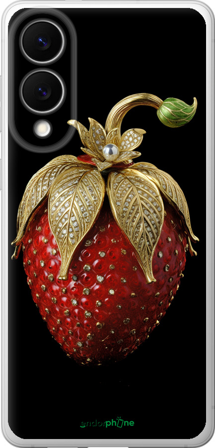 Силіконовий чехол Полуниця v3 для Samsung Galaxy S25 Edge - 5638u-3923 изображение 