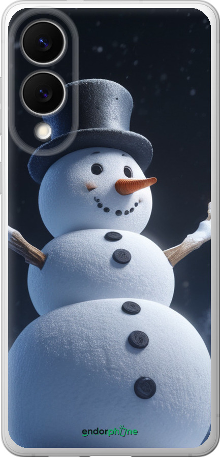 Силиконовый чехол Снеговик для Samsung Galaxy S25 Edge - 5826u-3923 изображение 