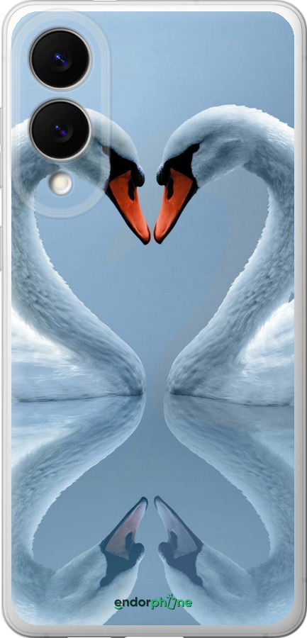 Силиконовый чехол Лебеди для Samsung Galaxy S25 Edge - 6007u-3923 изображение 