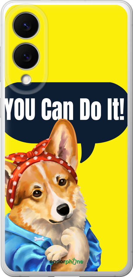 Силиконовый чехол чехол с корги You Can Do It для Samsung Galaxy S25 Edge - 6184u-3923 изображение 
