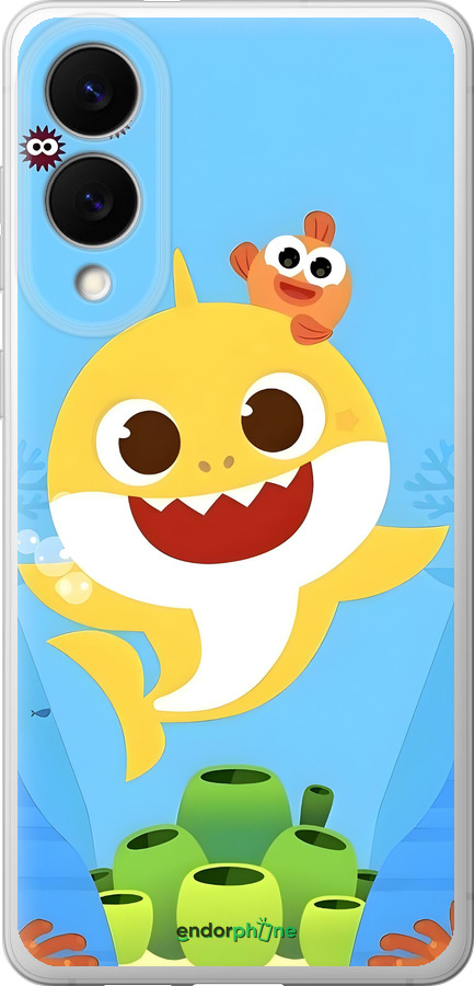 Силиконовый чехол Бейби Шарк для Samsung Galaxy S25 Edge - 6303u-3923 изображение 