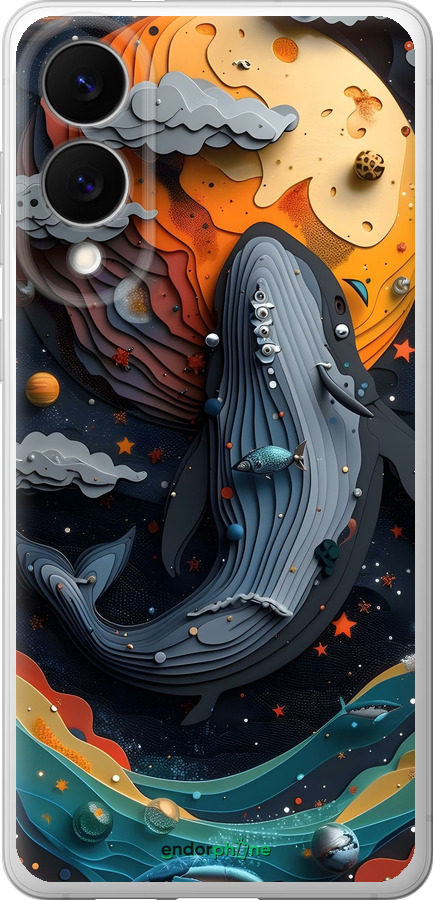 Силиконовый чехол Кит в космосе для Samsung Galaxy S25 Edge - 6328u-3923 изображение 