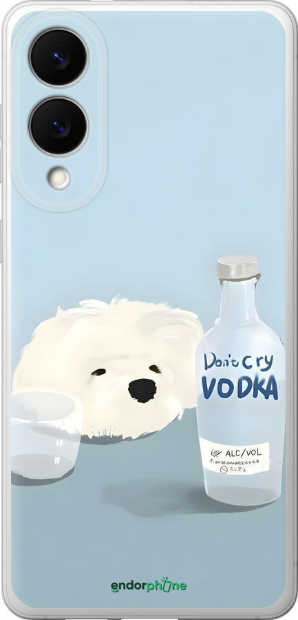 Силіконовий чехол Пес водка для Samsung Galaxy S25 Edge - 6368u-3923 изображение 