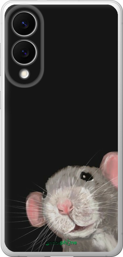 Силиконовый чехол The Peeking Rat для Samsung Galaxy S25 Edge - 6442u-3923 изображение 