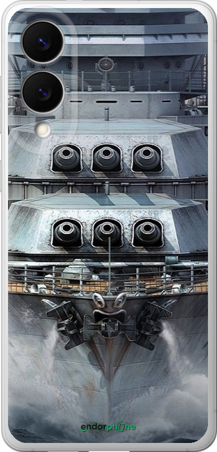 Силіконовий чехол Лінкор, world of tanks, wargaming, військовий корабель для Samsung Galaxy S25 Edge - 6453u-3923 изображение 