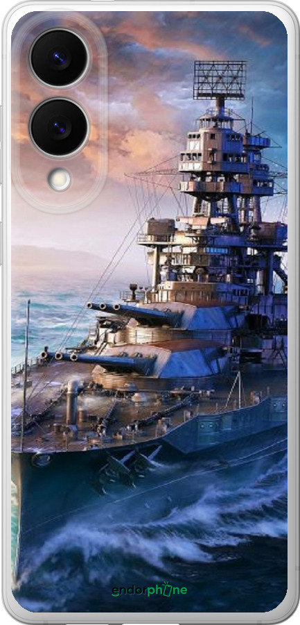 Силиконовый чехол Военный корабль, world of tanks, wargaming для Samsung Galaxy S25 Edge - 6461u-3923 изображение 