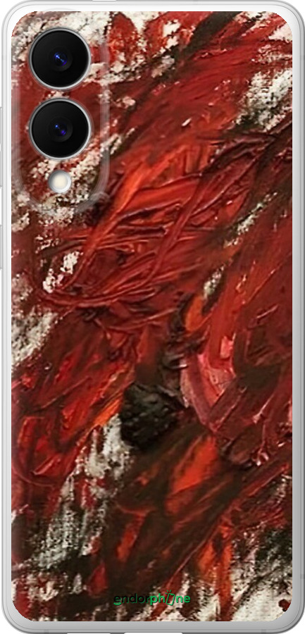 Силіконовий чехол Абстрактна композиція в червоних тонах для Samsung Galaxy S25 Edge - 6541u-3923 изображение 