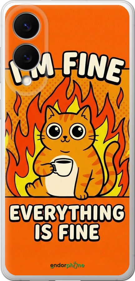 Силиконовый чехол Funny Cat для Samsung Galaxy S25 Edge - 6786u-3923 изображение 