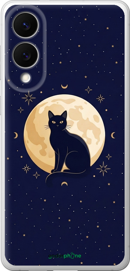 Силиконовый чехол Cute Cat Celestial/Witchy для Samsung Galaxy S25 Edge - 6787u-3923 изображение 