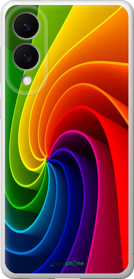 Силиконовый чехол Радужный вихрь для Samsung Galaxy S25 Edge - 747u-3923 изображение 