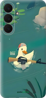 Силиконовый чехол Уточка с автоматом для Samsung Galaxy S25 FE - 6356u-4094 изображение 