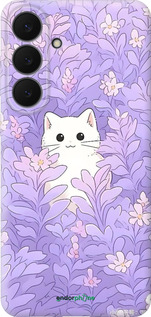 Силиконовый чехол Котик в цветах для Samsung Galaxy S25 FE - 6390u-4094 изображение 