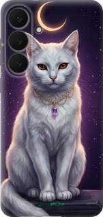 Силіконовий чехол Mystic White Cat Gothic Dark Purple Gold для Samsung Galaxy S25 FE - 6805u-4094 изображение 