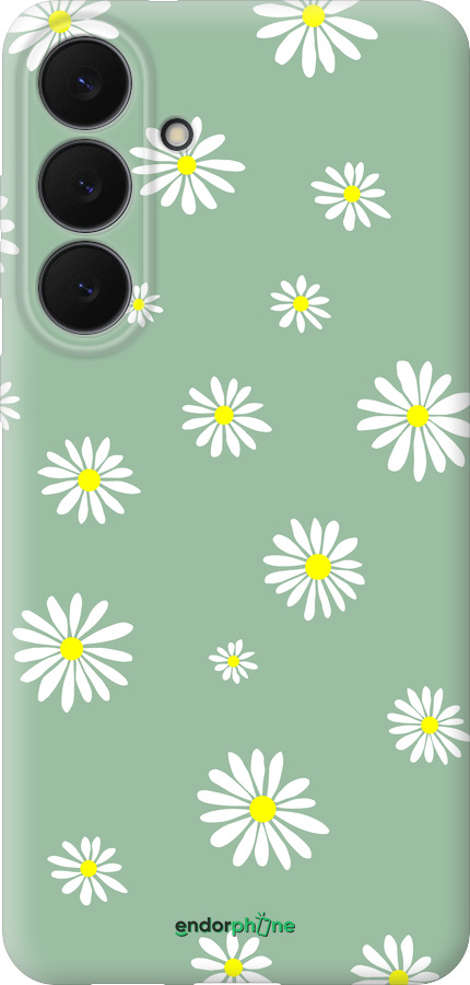 Силиконовый чехол Ромашки v4 для Samsung Galaxy S25 FE - 5603u-4094 изображение 