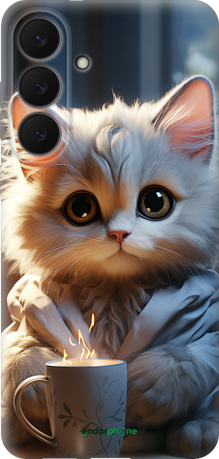 Силиконовый чехол White cat для Samsung Galaxy S25 FE - 5646u-4094 изображение 
