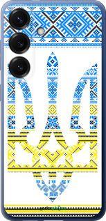 Силиконовый чехол Герб - вышиванка желто-голубая для Samsung Galaxy S25 Plus - 1197u-3826 изображение 