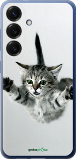 Силиконовый чехол Летящий котёнок для Samsung Galaxy S25 Plus - 2322u-3826 изображение 