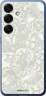 Силиконовый чехол Белое кружево для Samsung Galaxy S25 Plus - 4383u-3826 изображение 
