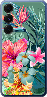 Силиконовый чехол Тропические цветы v1 для Samsung Galaxy S25 Plus - 4667u-3826 изображение 