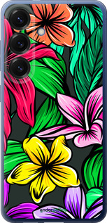 Силиконовый чехол Тропические цветы 1 для Samsung Galaxy S25 Plus - 4753u-3826 изображение 