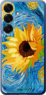Силиконовый чехол Цветы желто-голубые для Samsung Galaxy S25 Plus - 5308u-3826 изображение 