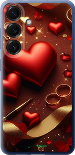 Силіконовий чехол Сердечки v3 для Samsung Galaxy S25 Plus - 5833u-3826 изображение 