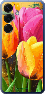 Силіконовий чехол Намальовані тюльпани для Samsung Galaxy S25 Plus - 5990u-3826 изображение 